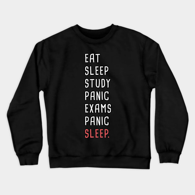 Eat - Sleep - Study | Funny Dental School Quote Crewneck Sweatshirt by MeatMan